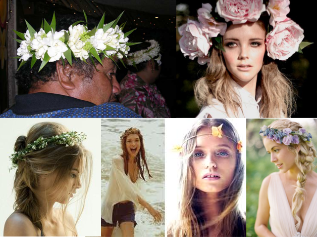 Examples of Flower Hair Wreaths