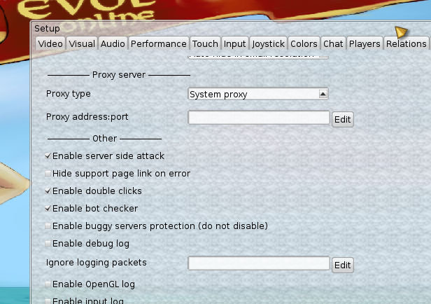 When I quit the client and start it again, the &quot;Buggy Server Protection&quot; option has been disabled.