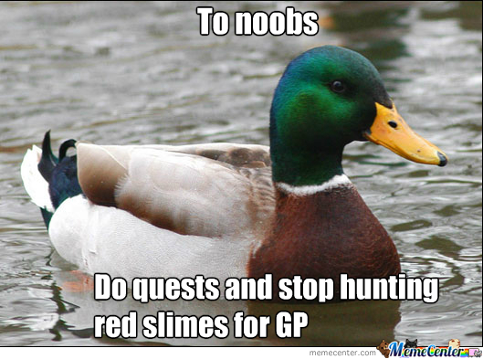 You will be rich when you reach 90. Hunt red slimes after 90. Faster and it's boring anyway after 90.
