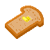The alternate buttered toast.