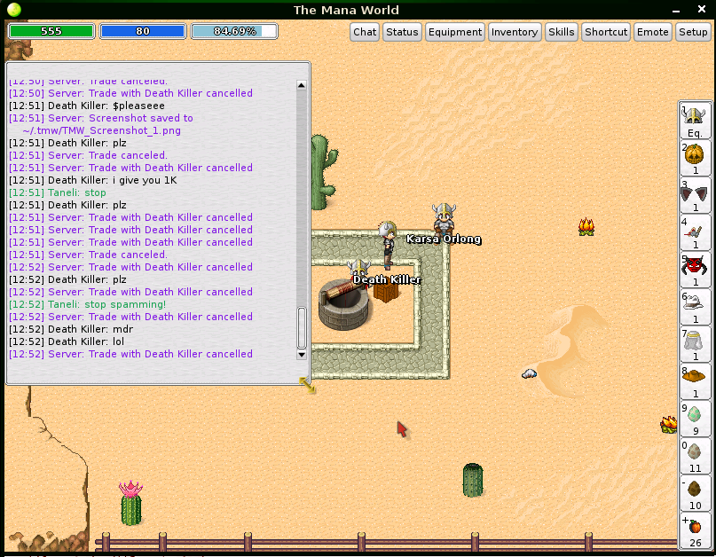 screenshot after crash