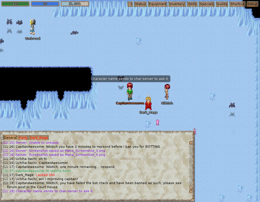 Ninitich botting at ice caves, nivalis.