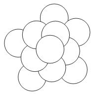 Question M.  How many circles appear below ?