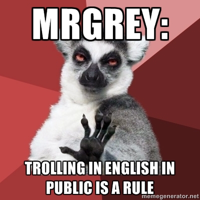 English in public is a rule